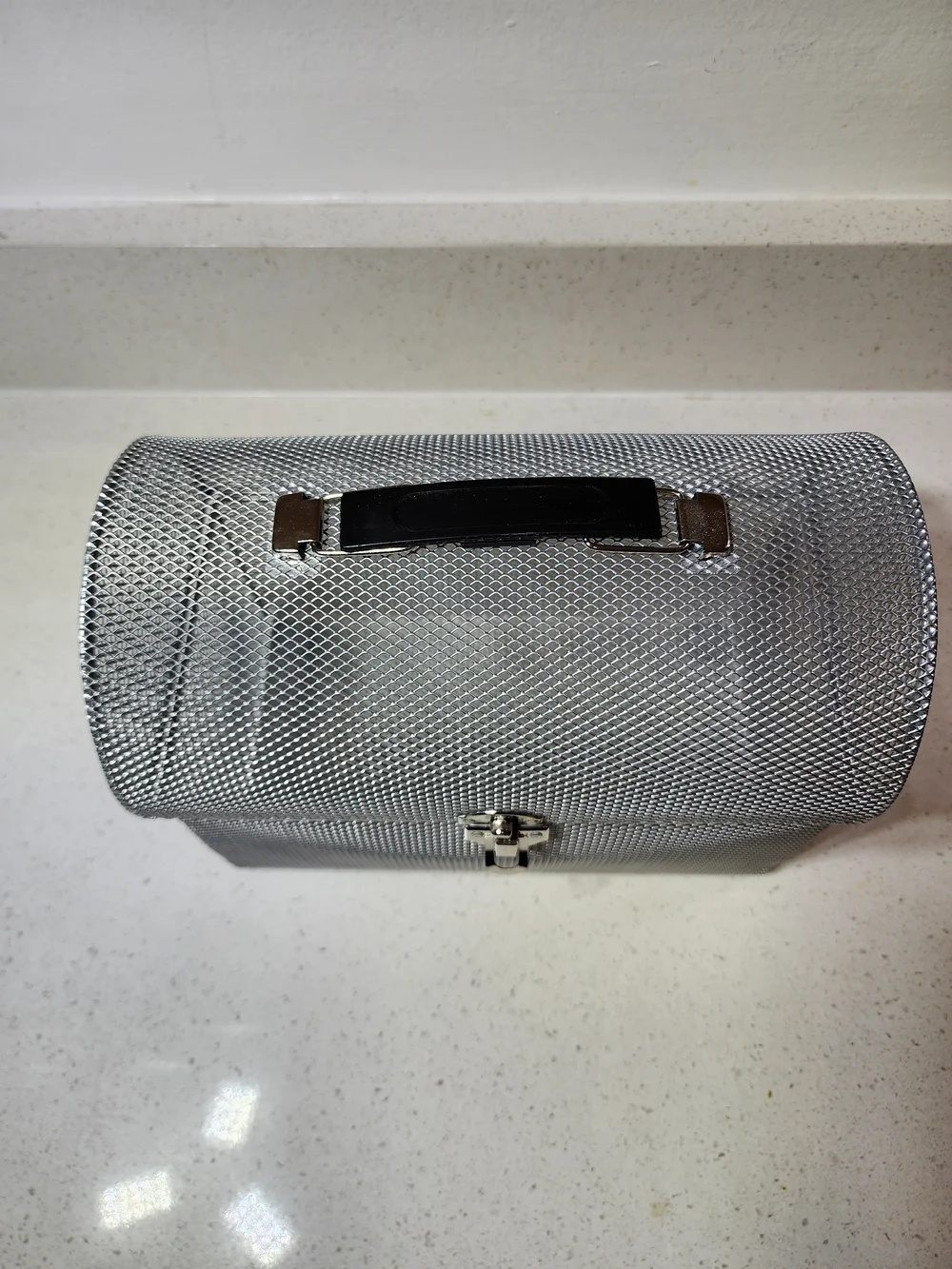 Metal Mesh Storage Box - Silver Organizer Chest New No Tags